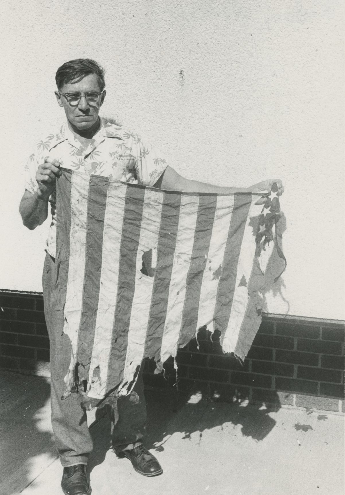 Arthur Ruder 7-3-1969 burned flag